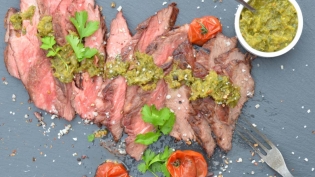 grilled steak and chermoula